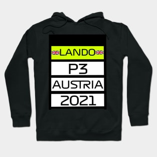 Lando Norris P3 Austria 2021 Pit Board Hoodie